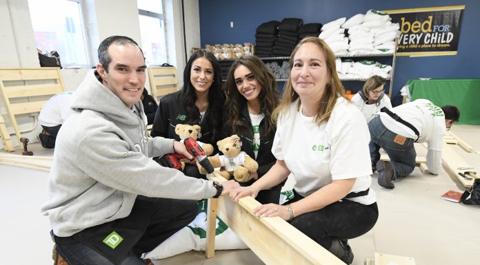 Harrisville native helps Celtics build beds for youth in need