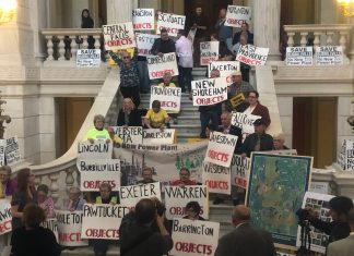 VIDEO: Power Plant opponents ‘object’ at State House Day of Action