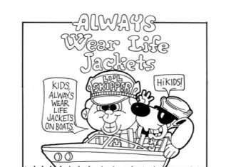 Weicherding cartoon on water safety published by Cape Cod Chamber