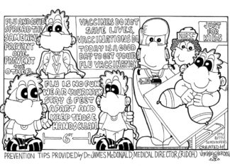 Cartoon reminds kids that flu vaccinations save lives