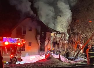 Fire engulfs home on St. Paul Street, victim transported to hospital