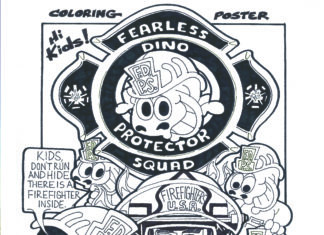 Sunday cartoon: Fearless Dino Protector Squad home fire safety