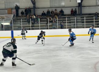 At Levy Rink, officials unveil first state title banner for BPB girls hockey