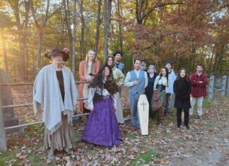 Just in time for Halloween; BH & PS hosted nighttime graveyard history tour