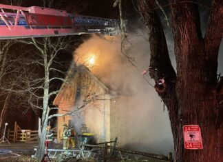 Barn catches fire at Conjuring House in Burrillville