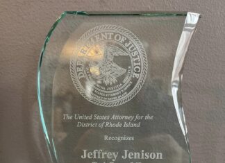 Glocester PD’s Jenison recognized by Department of Justice