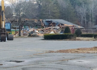 Demolition underway at former Halliwell Elementary School in North Smithfield