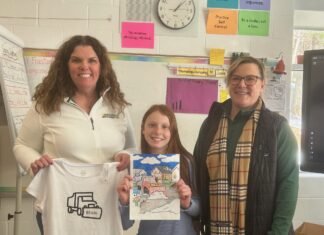 Snow plow ‘Blizzo’ ready to hit the roads with new name & decal thanks to NSES 4th grader