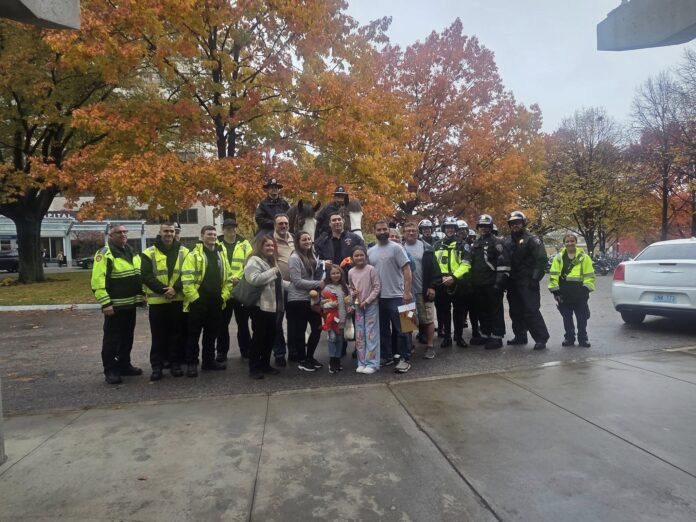 With massive public safety escort, Burrillville girl celebrates end of chemo at bell ringing ceremony