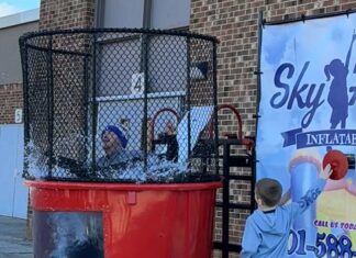 Fogarty teacher gets dunked – in frigid weather – to raise funds in honor of student battling cancer