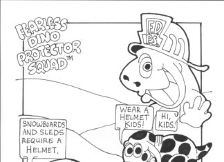 Sunday cartoon: Kids winter activities snow safety